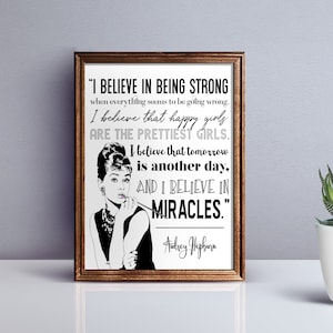 Audrey Hepburn Quote PRINTABLE - DIGITAL DOWNLOAD Poster - Girls ...