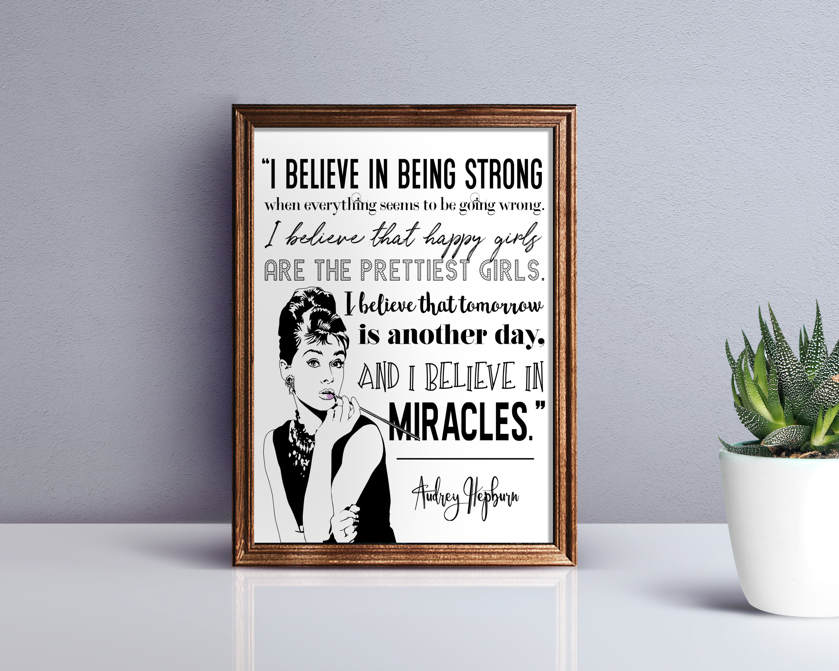 Audrey Hepburn Quote PRINTABLE DIGITAL DOWNLOAD Poster - Etsy