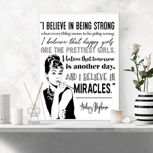 Audrey Hepburn Quote PRINTABLE - DIGITAL DOWNLOAD Poster - Girls ...