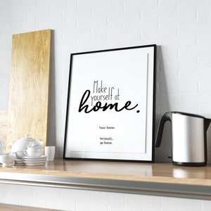 Make Yourself at Home PRINTABLE Wall Art Funny Introvert - Etsy