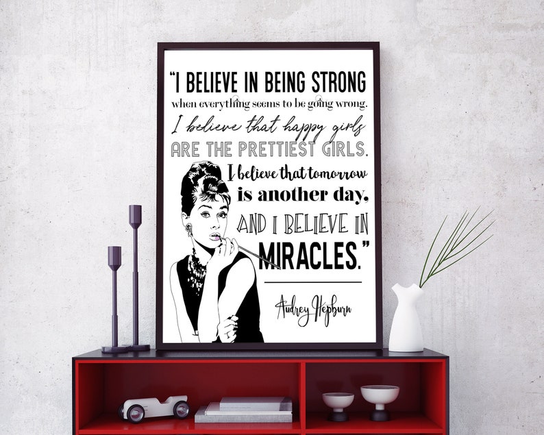 Audrey Hepburn Quote PRINTABLE DIGITAL DOWNLOAD Poster - Etsy