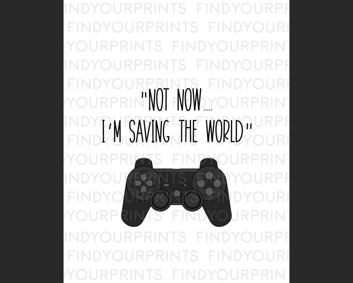 Gamer Poster PRINTABLE Wall Art Video Games Room Decor | Etsy