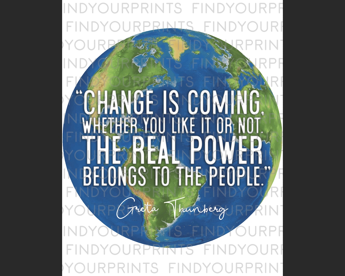 Climate Change Poster PRINTABLE Young Activist Art DIGITAL | Etsy