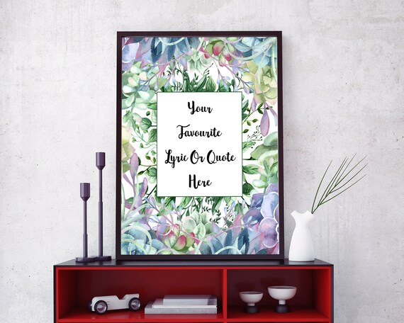 Custom Text PRINTABLE Poster Personalized DIGITAL DOWNLOAD | Etsy