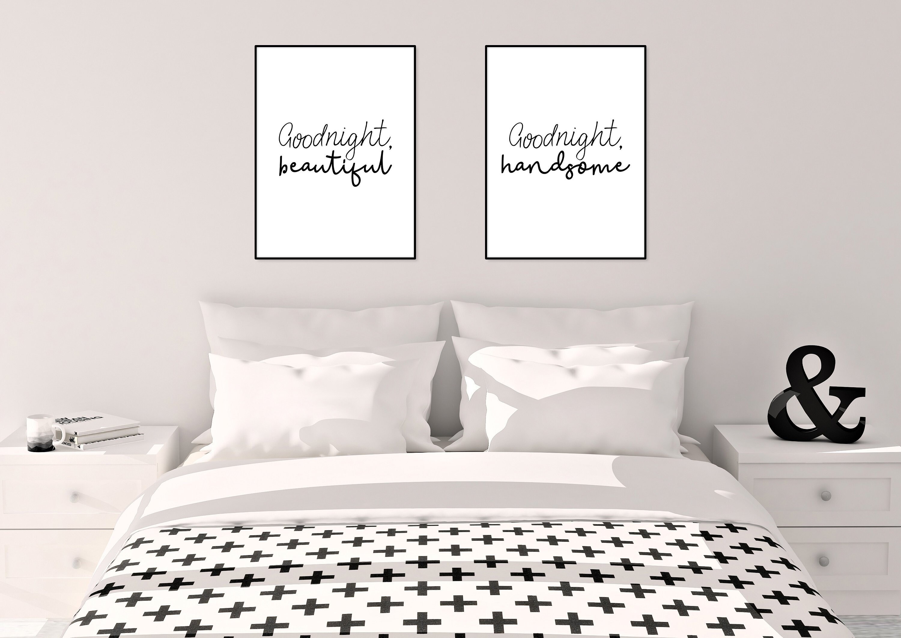 Couples Bedroom Prints PRINTABLE Wall Art His and Hers Etsy