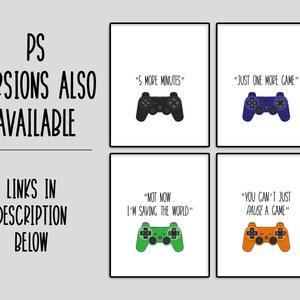 Games Room Wall Art PRINTABLE - Gamer Prints DIGITAL DOWNLOAD - Video ...