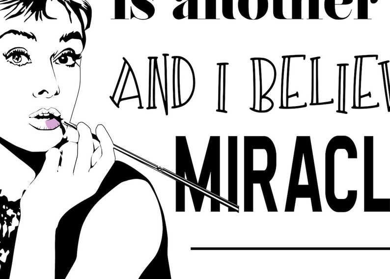 Audrey Hepburn Quote PRINTABLE DIGITAL DOWNLOAD Poster - Etsy