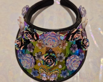 Rose Garden Visor - Festival Wear - Statement Piece