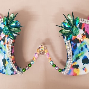 Paradiso Shine Wire Bra & Cropped Hoodie Set - Carnival/Samba Wear