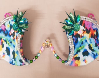 Paradiso Shine Wire Bra & Cropped Hoodie Set - Festival, Carnival, or Fashion Wear - Unique Clothing