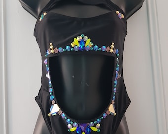 Black Cut-out Monokini - Carnival & Festival Wear