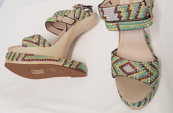 Good Vibrations Sandals - Rhinestone Shoes - Unique Footwear