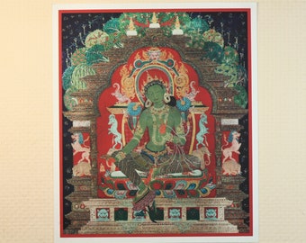 Green Tara, Tibetan Thanka, 12th century (restoration)
