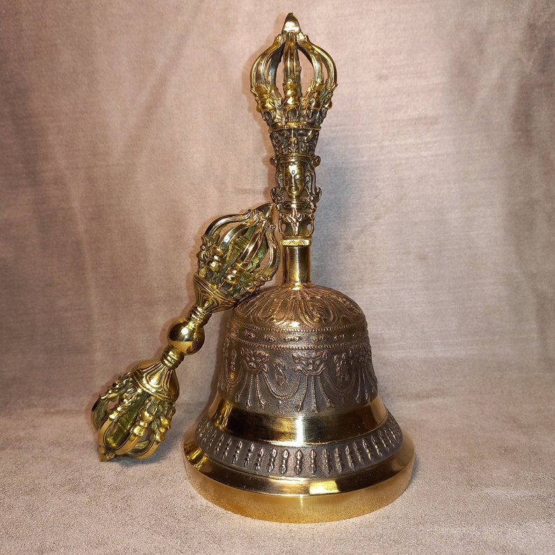 Drilbu, Vajra, Ghanta. Tibetan bell with shops Excellent Sound