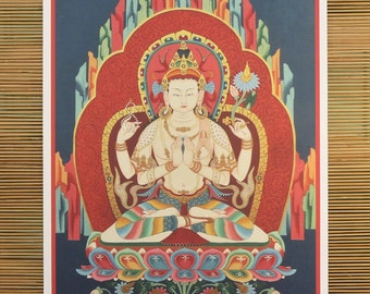 Avalokiteshvara Buddha Tibetan Thangka