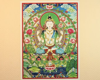 Tibetan Thangka, Avalokiteshvara Buddha