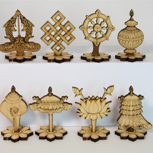 Eight auspicious symbols of buddhism (Ashamangala)