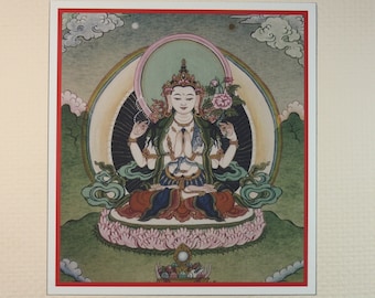 Avalokiteshvara Buddha Tibetan Thangka