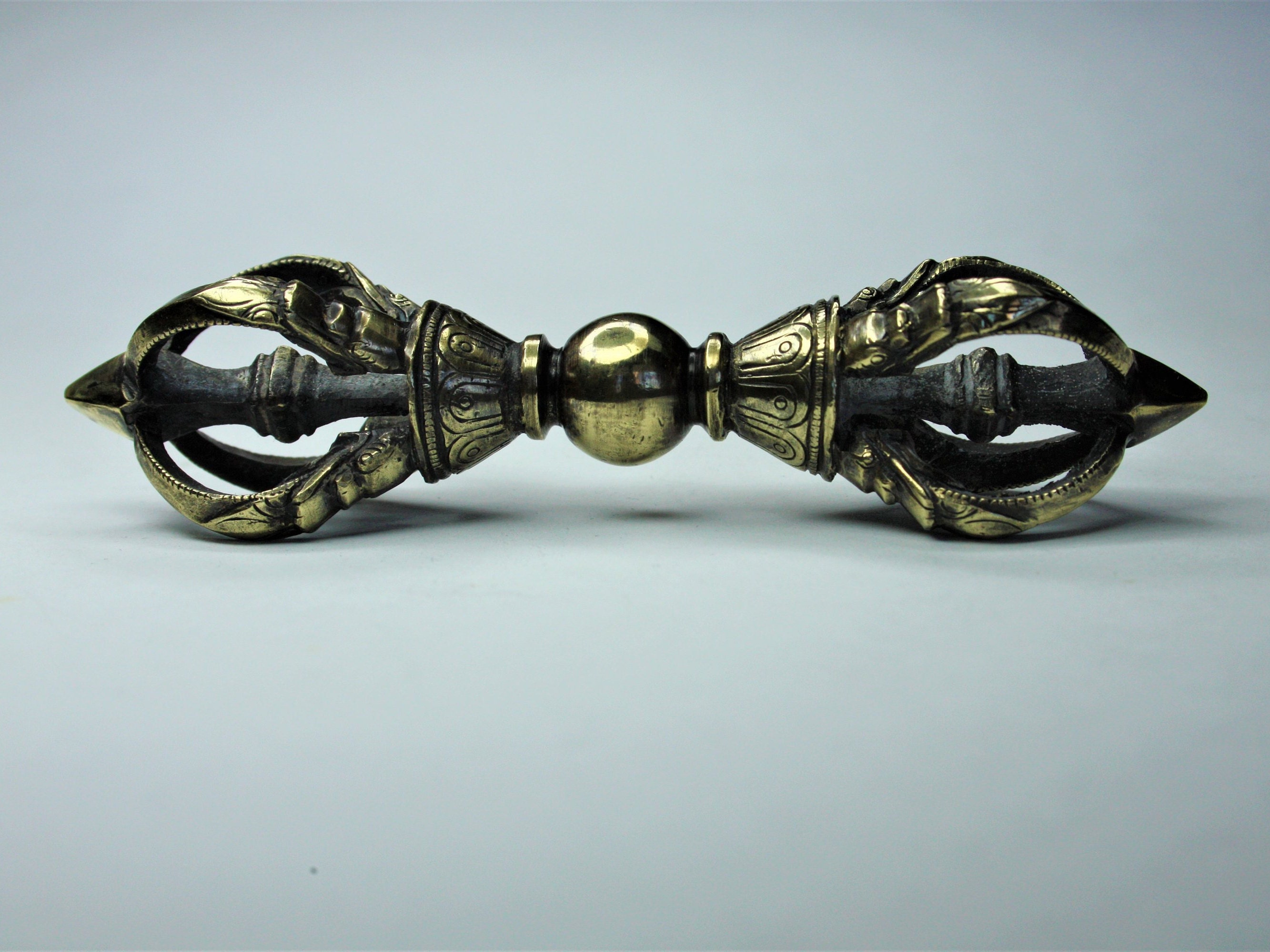 Oversized Vajra, dorje, magical ritual weapon black patina edition - RITUAL ITEM
