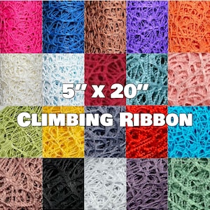 LARGE Webbing Ribbon 5x20" Multiple Color Options