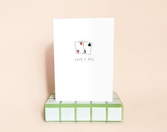 Cute Wedding Card | Thoughtful Anniversary Card | Card for Love | Sending Love | Love's Ace | Cute Valentine's Card | A6 | Love Greetings