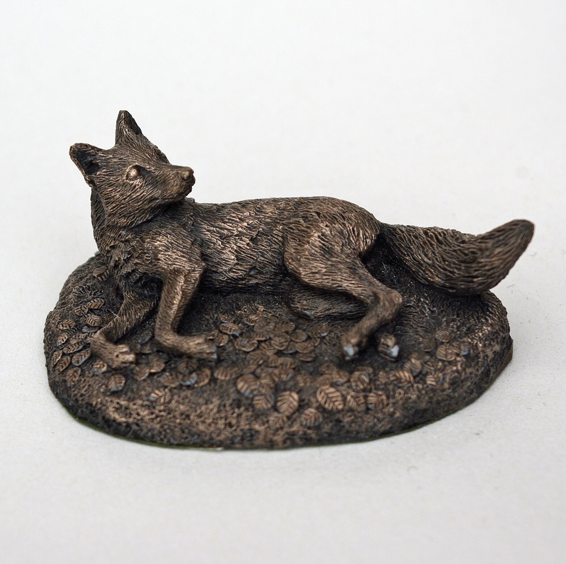 Sculpture Fox Sculpture Fox Bronze Resin Limited Etsy