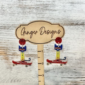 Pete the Cat; Pete the Cat Earrings; Pete the Cat Groovey Buttons