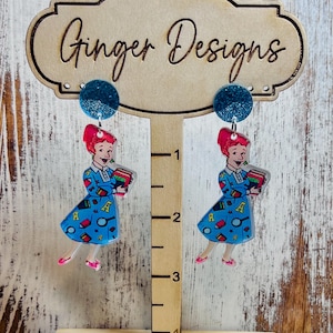 Frizzle Earrings; Science Earrings; Teacher Earrings