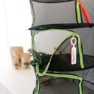 2-Herb Drying Rack Hanging Tag Labeling System 6 Layer Plant Herbs w Toggle Locks Drying Racks Plants Mesh Dehydrator Hanging Bud Hydroponic