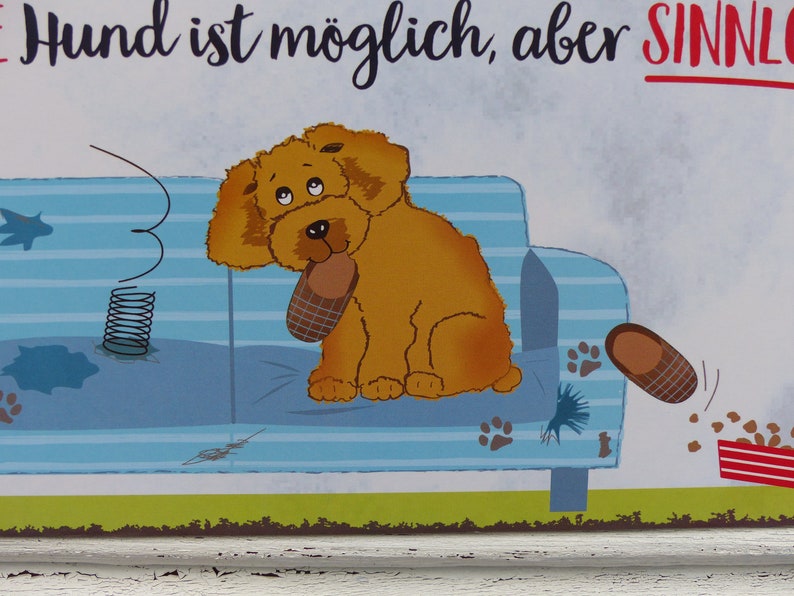 SprücheTafel&hellip; Ein Leben ohne Hund&hellip; 30 x 13 cm Etsy
