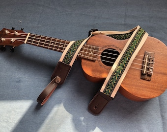 Handmade adjustable vintage ukulele straps fits for all size ukulele  and kids guitar