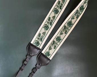 Handmade Vintage Style Green Lace Camera Strap Camera Shoulder Straps