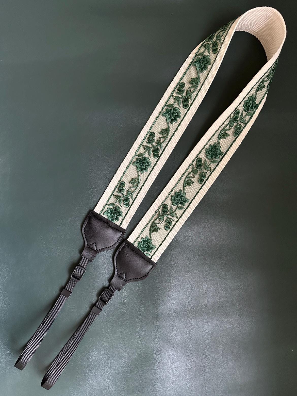 Handmade Vintage Style Green Lace Camera Strap Camera Shoulder Straps