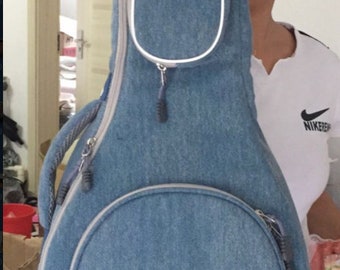 Handmad Denim Mandolin Gig Bag Heavy Duty Soft Mandolin Case fits for A style and F style Mandolin
