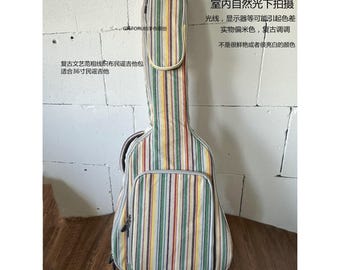 Handmade vintage design soft padded guitar bag for 36 inch acoustic guitars Travel guitar backpack