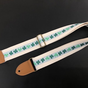 Handmade Lucky clover design guitar straps fits for Acoustic Guitars and  Electric Guitars