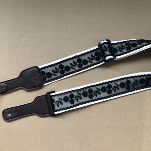 Handmade Black lace 2 inch Guitar Strps fits for all  size Guitars