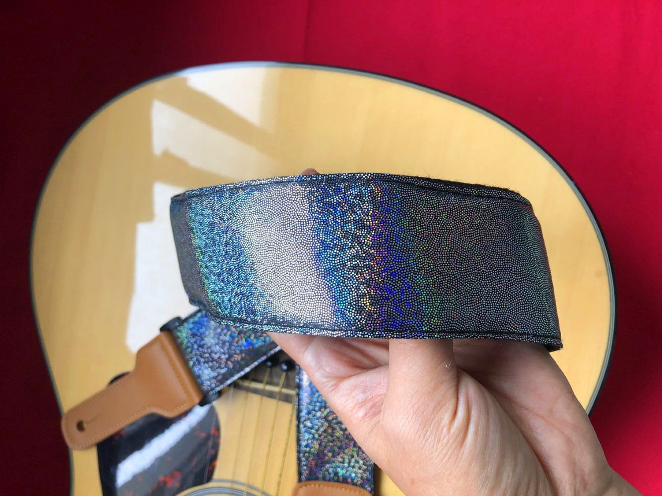 Handmade 2 Inch Wide Soft Metallic Sparkle Guitar Strap Fits Etsy