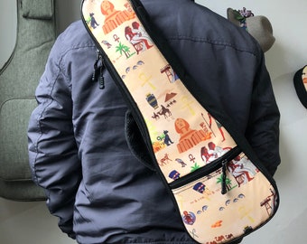 Mysterious Ancient Egypt  Soprano Concert soft Ukulele case--Soft padded ukulele bag for 21 inch Soprano ukulele 23 inch concert ukulele