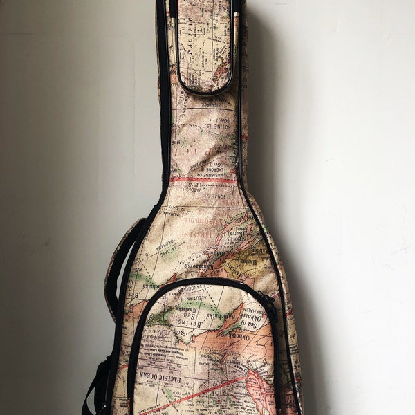 Waterproof World Map Handmade 30 inch gig bag Baritone ukulele case for 30 inch ukuklele 30 inch guitalele bag