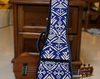 Art Decorative geometry padded ukulele case for concert ukulele 23" ukulele gig bag ukulele backpack