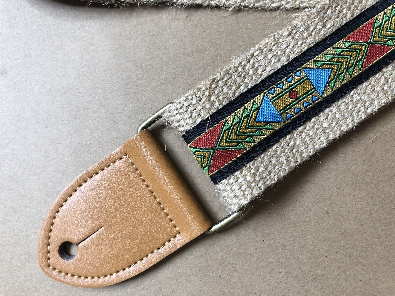 2 Inch Handmade Natural Hemp Rope Braided Guitar Straps Fits for All