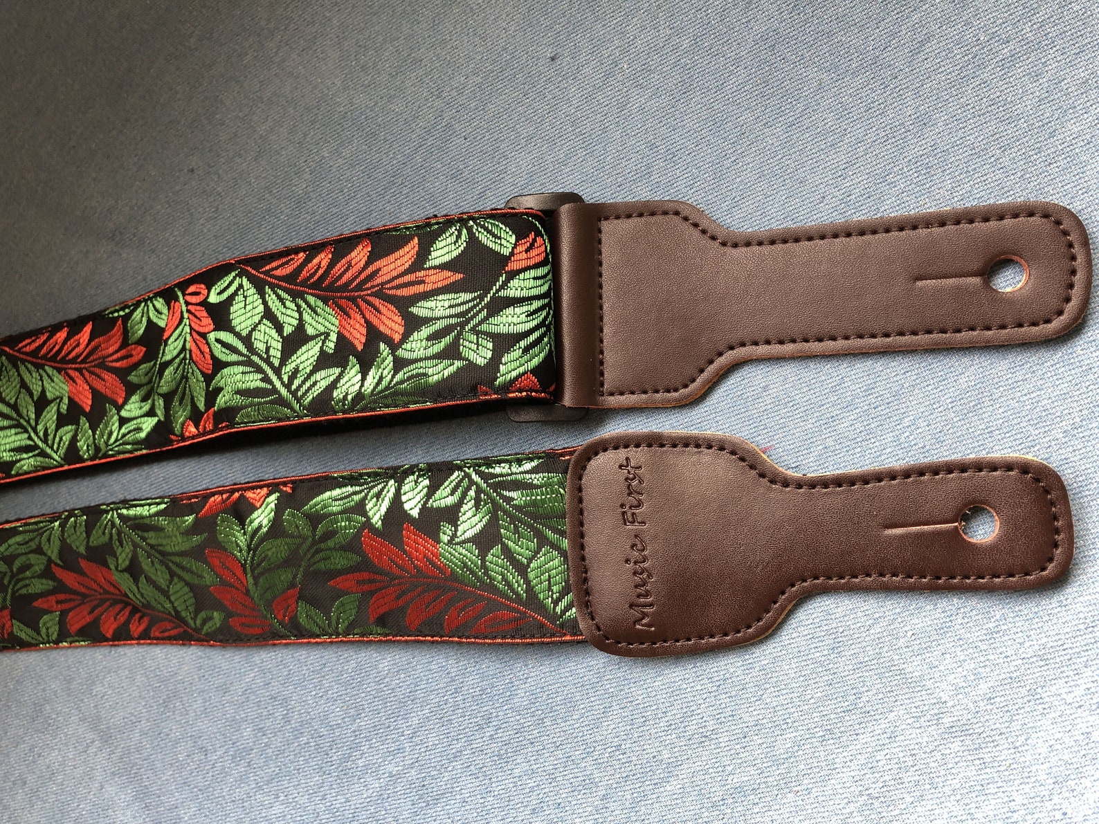 Handmade Vintage embroidery guitar strap 2 inch width luxury Etsy