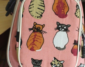 Cute cat canvas padded Tenor ukulele case pink ukulele gig bag for 26 inch tenor ukulele ukulele carrying bag gifts for cat lovers