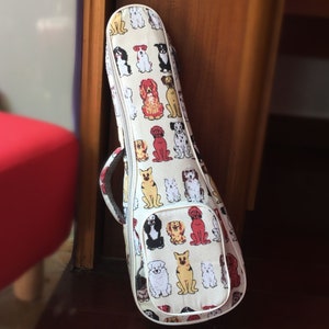 Handmade Puppy  Ukulele Case Ukulele carry bag Ukulele Gig bag for 21 inch soprano ukulele soft soprano ukulele case