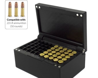 LOTOCASE 9mm Ammo Storage Box with Included Silica Gel