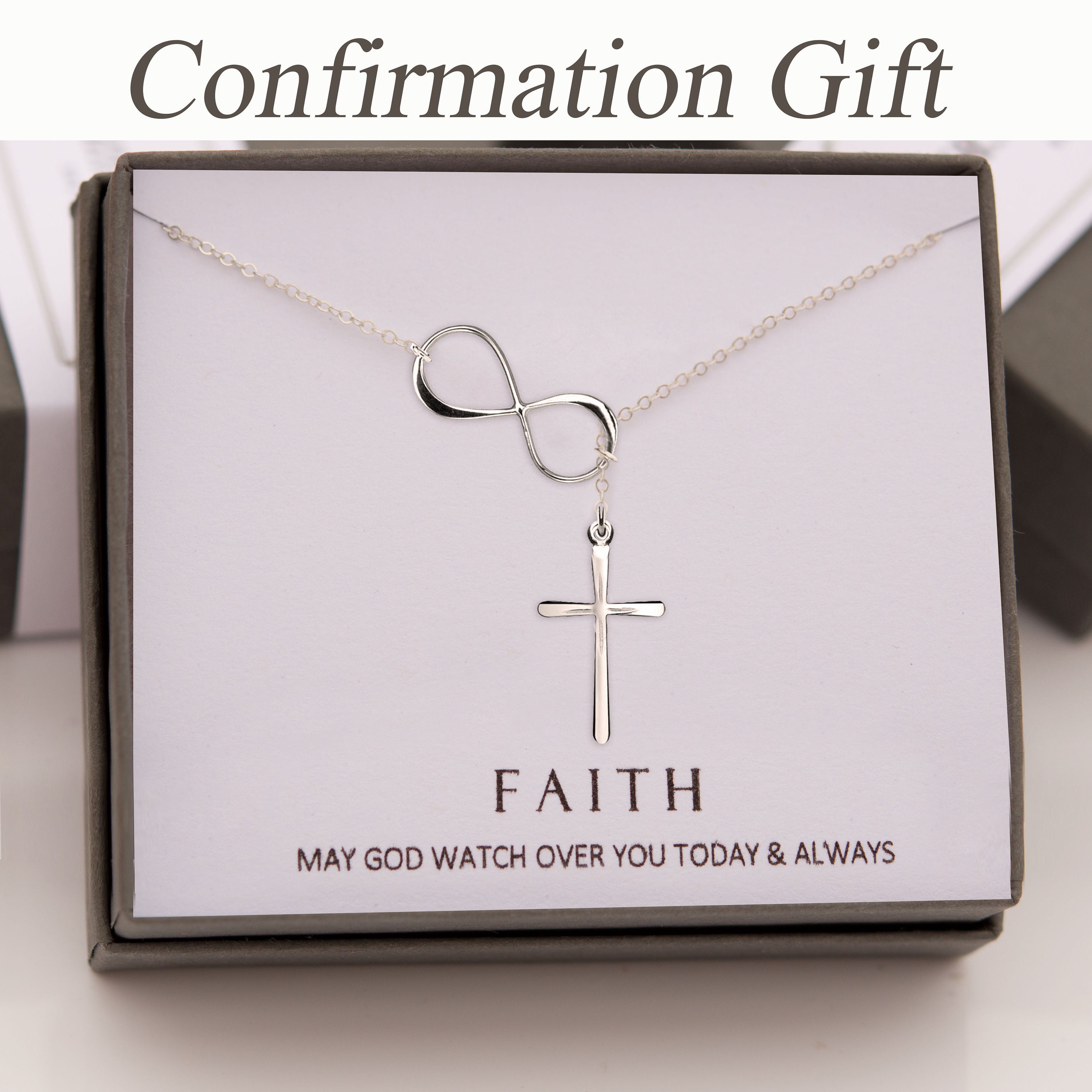 Joyfulle Infinity Cross Pendant Necklace For Women - Handmade With Inspirational Card - View #9