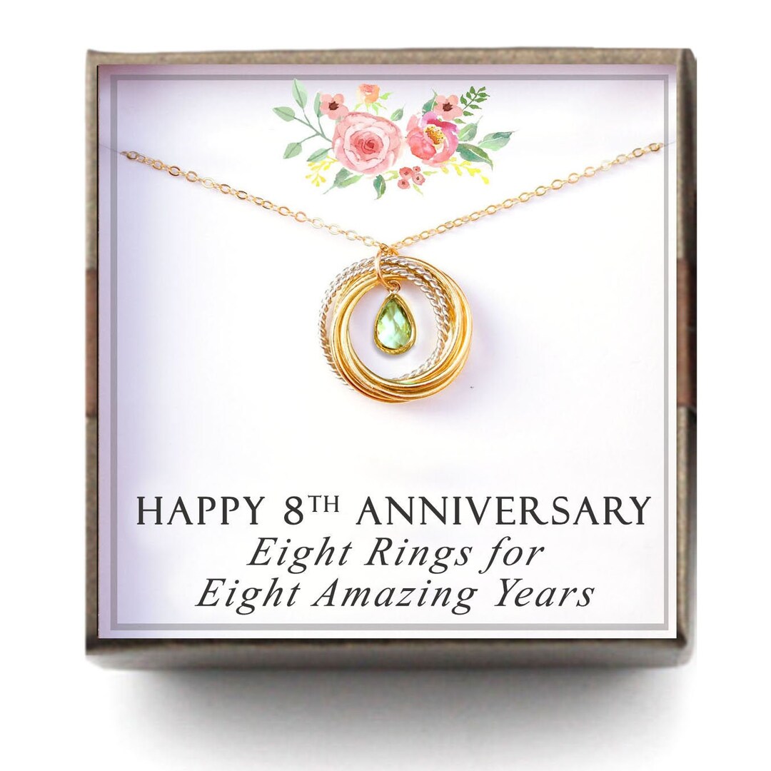 8th Anniversary Gift Anniversary Gift for Wife, Meaningful Jewelry