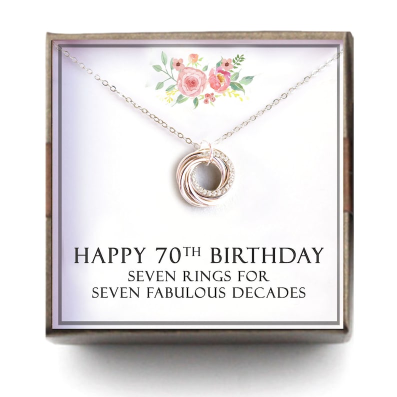 70th birthday gift women 70th birthday necklace 70th Etsy