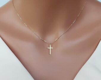 Gold Cross Necklace - Etsy